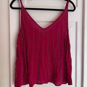 Free People embellished red top size M